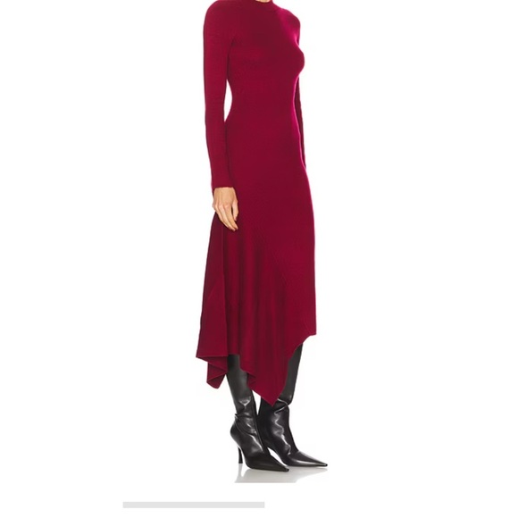 Lacademie Red Asymmetrical Sweater Dress Size XS - Picture 1 of 12